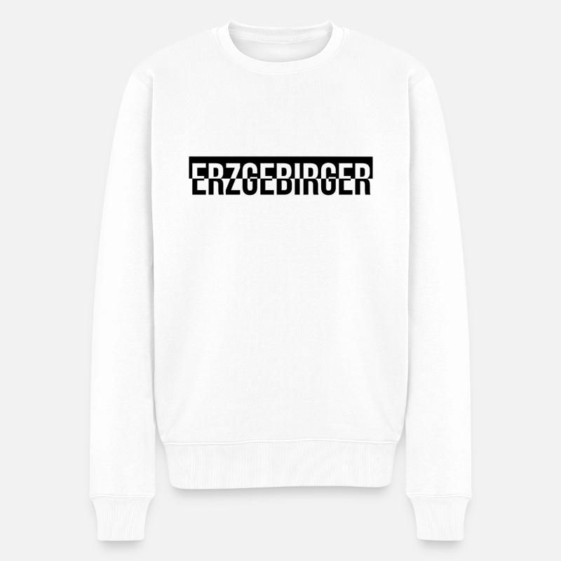 Erzgebirger Logo - Männer Premium Bio Pullover - Weiß
