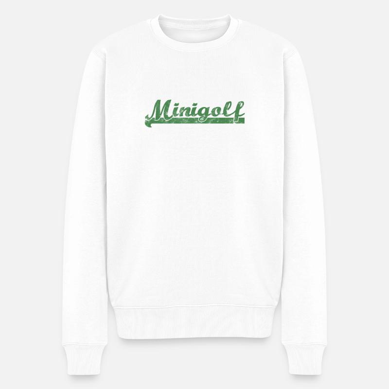 Minigolf - Männer Premium Bio Pullover - Weiß
