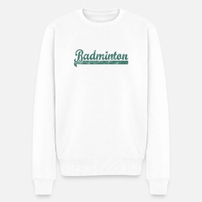 Badminton - Männer Premium Bio Pullover - Weiß