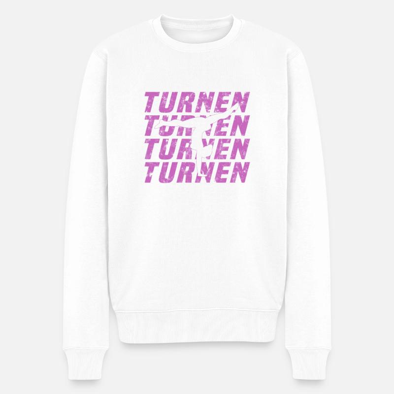 Turnen - Männer Premium Bio Pullover - Weiß