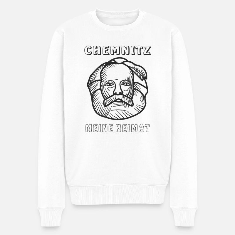 CHEMNITZ MEINE HEIMAT - Männer Premium Bio Pullover - Weiß