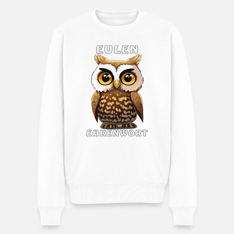EULEN EHRENWORT - Männer Premium Bio Pullover - Weiß