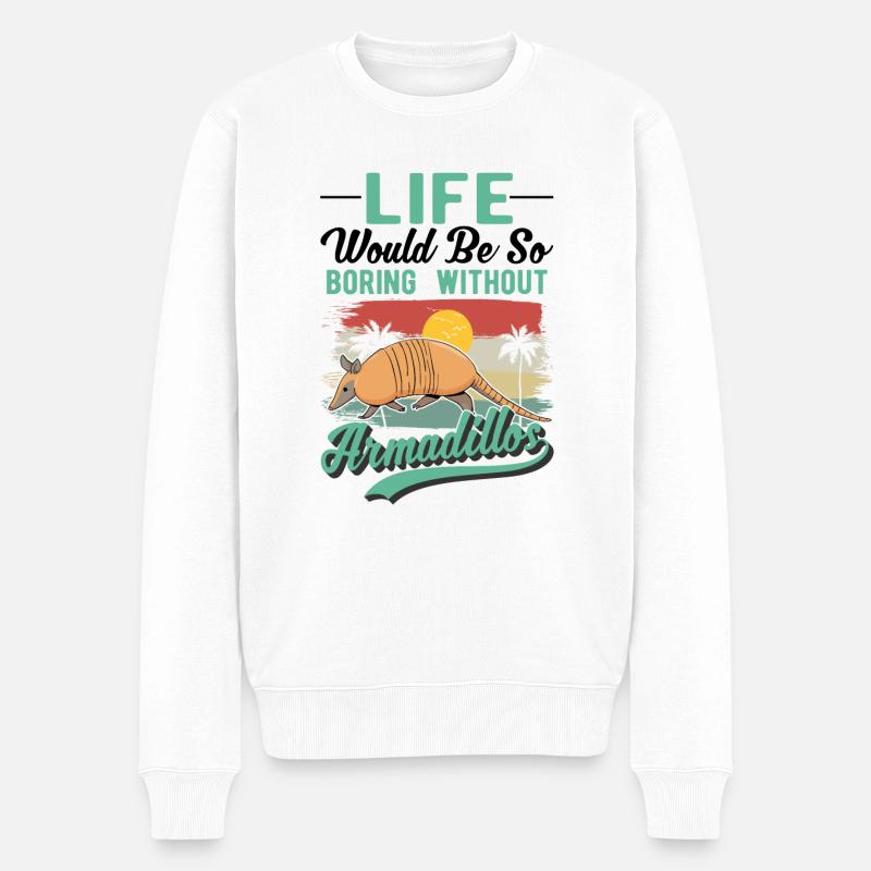 Armadillo Geschenk Gürteltier - Männer Premium Bio Pullover - Weiß