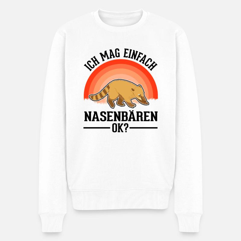 J’aime juste les coatis - Pull Premium bio Homme - blanc