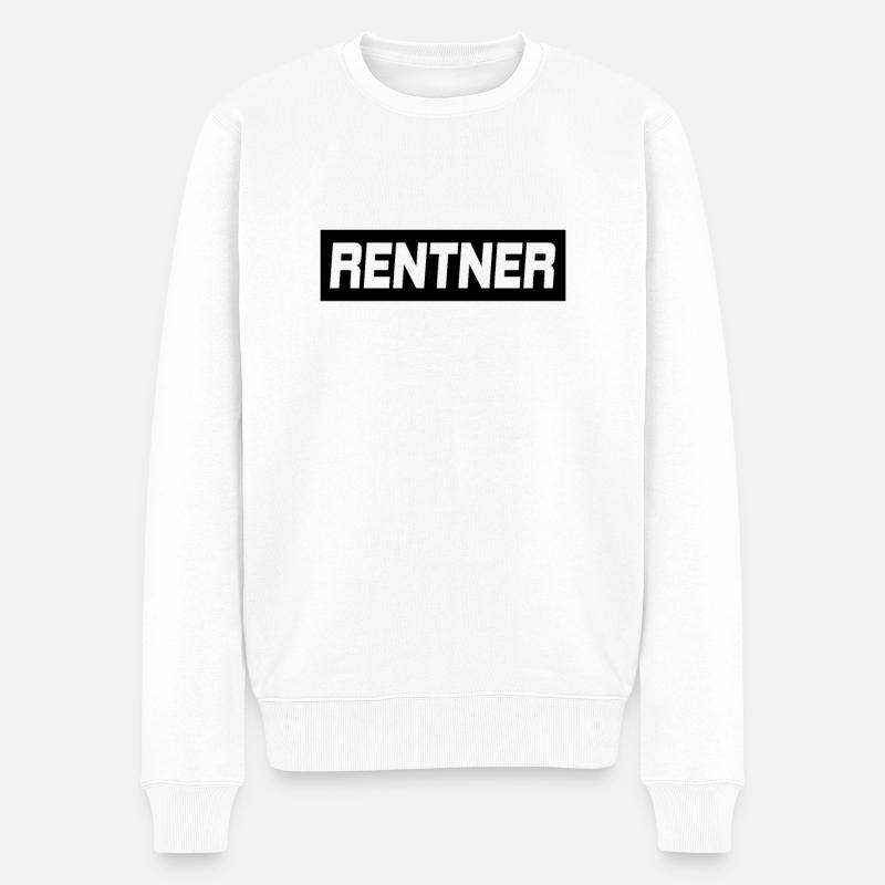 Rentner - Männer Premium Bio Pullover - Weiß