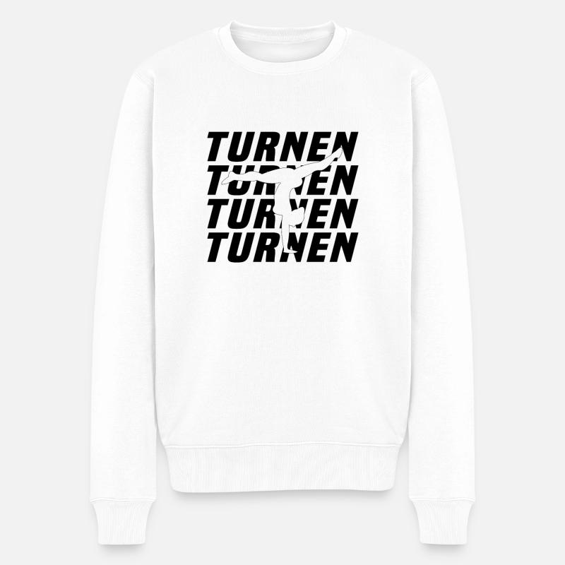 Turnen - Männer Premium Bio Pullover - Weiß