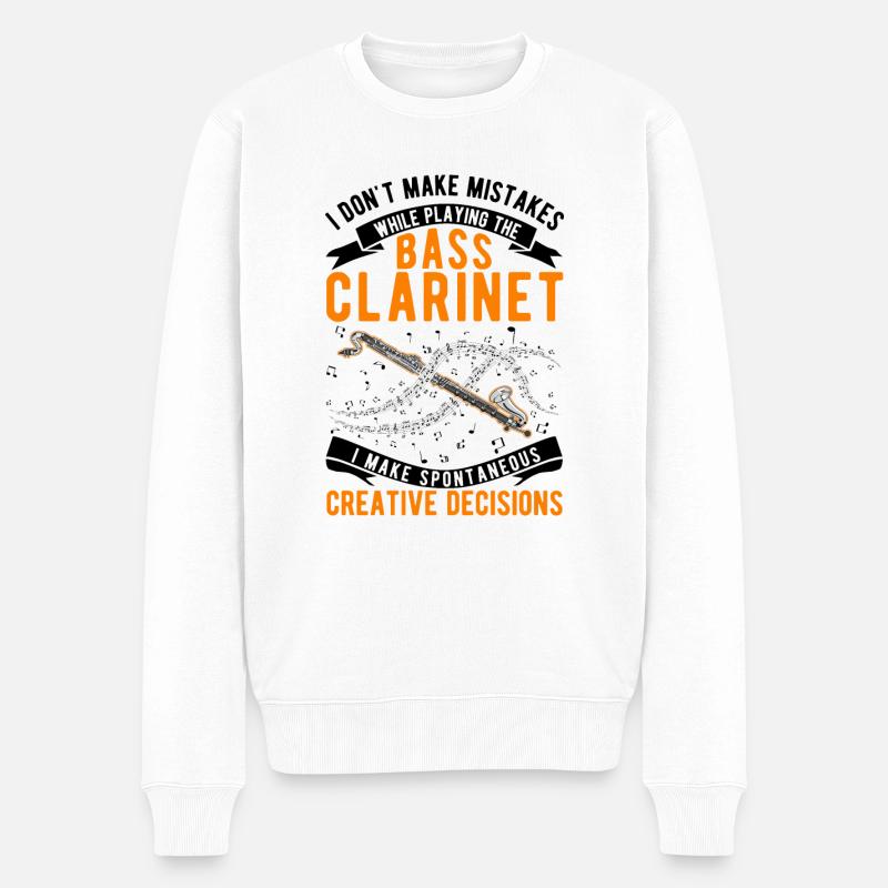 Clarinette basse Choix créatifs - Pull Premium bio Homme - blanc