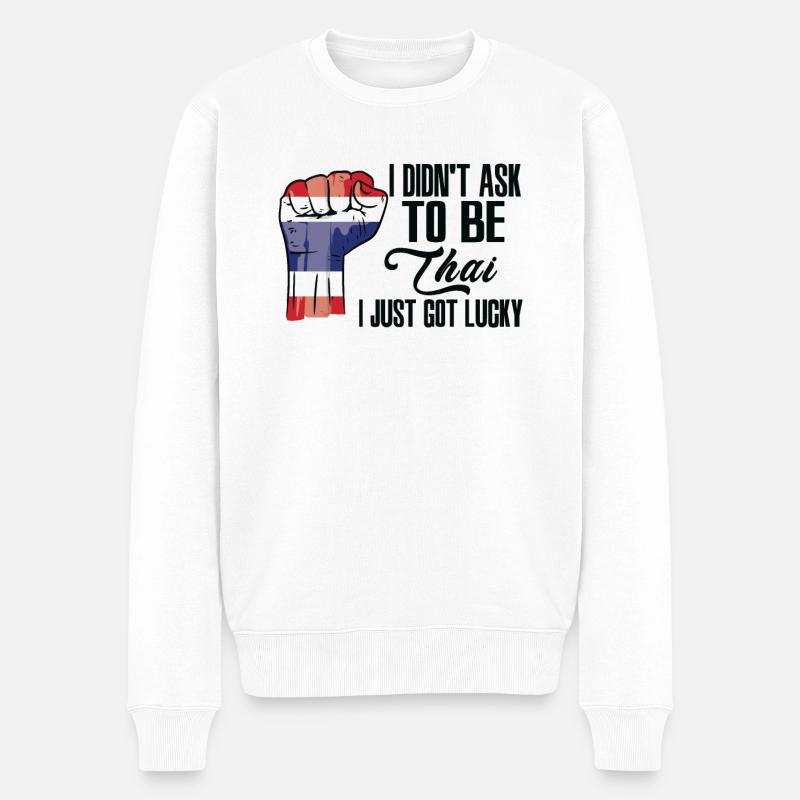 Fierté thaïlandaise Drapeau thaïlandais - Pull Premium bio Homme - blanc