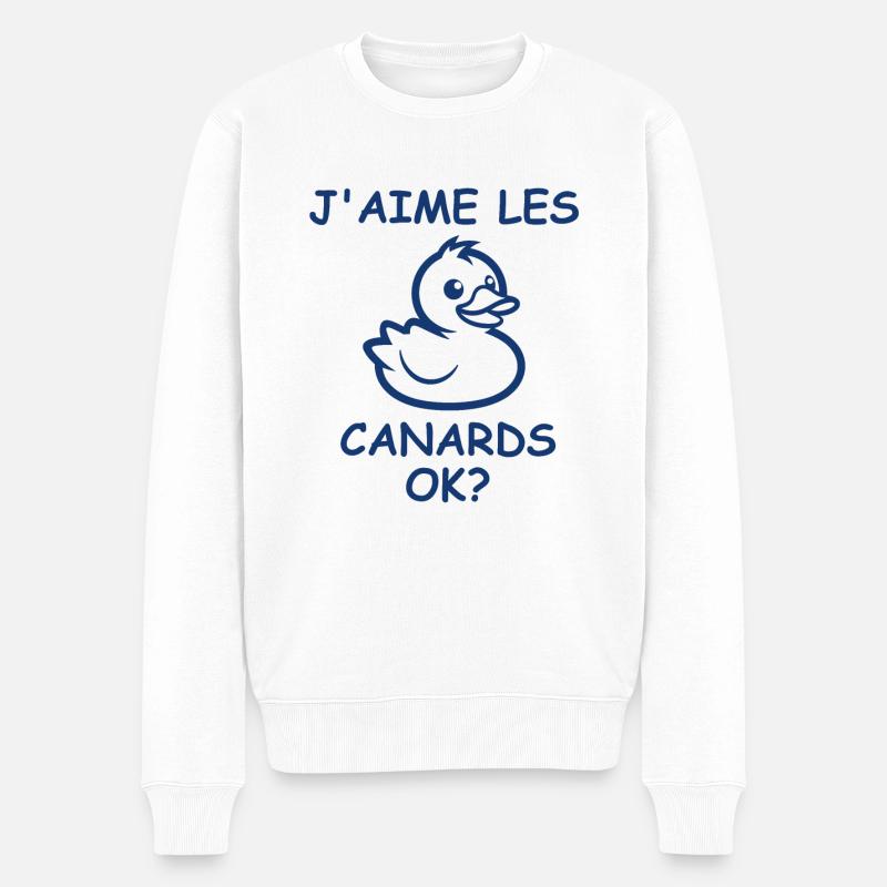 J'aime les canards - Pull Premium bio Homme - blanc