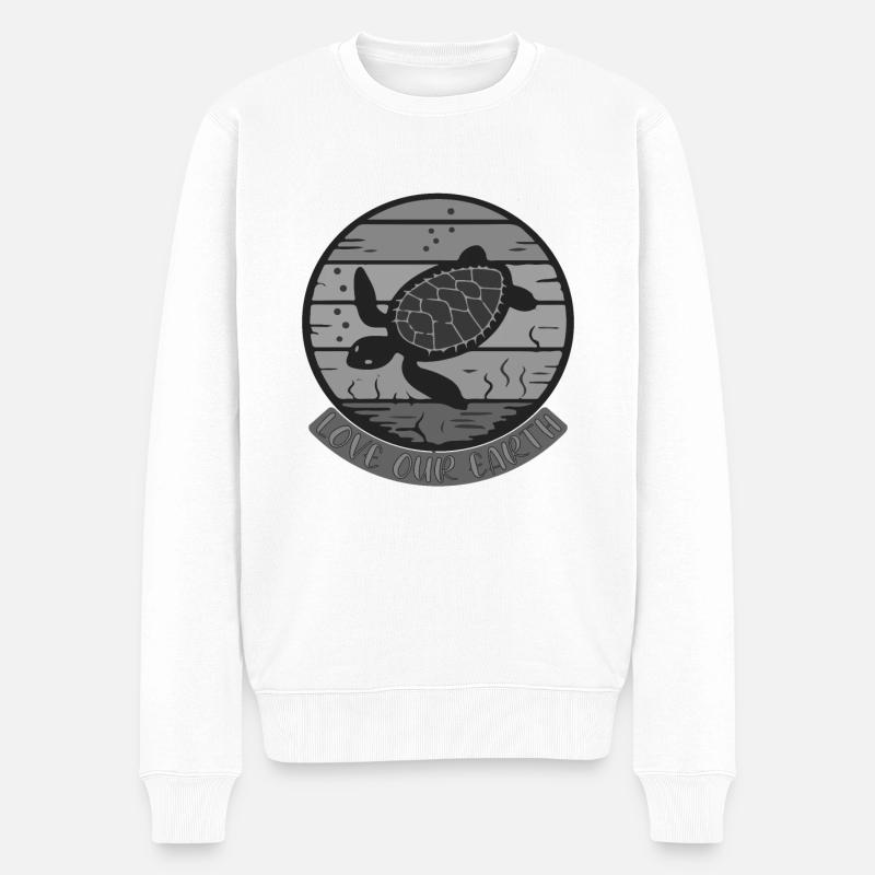 Love our earth - Männer Premium Bio Pullover - Weiß
