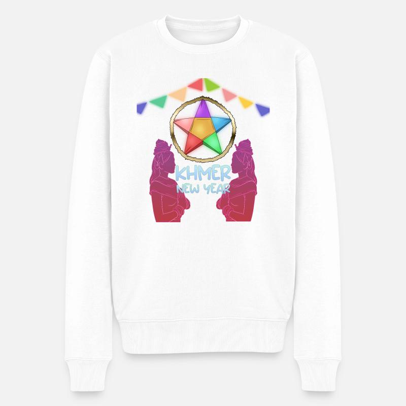 Kambodscha Khmer Neujahr Choul Chnam I Geschenk - Männer Premium Bio Pullover - Weiß
