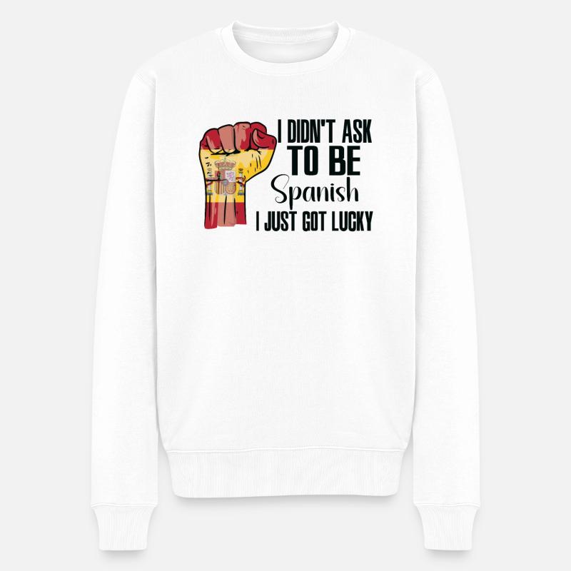 Fierté espagnole Drapeau espagnol cultivé - Pull Premium bio Homme - blanc