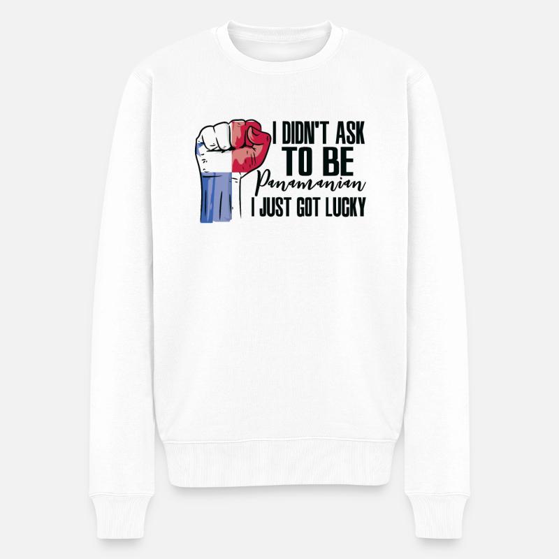 Fierté panaméricaine Drapeau panaméricain - Pull Premium bio Homme - blanc