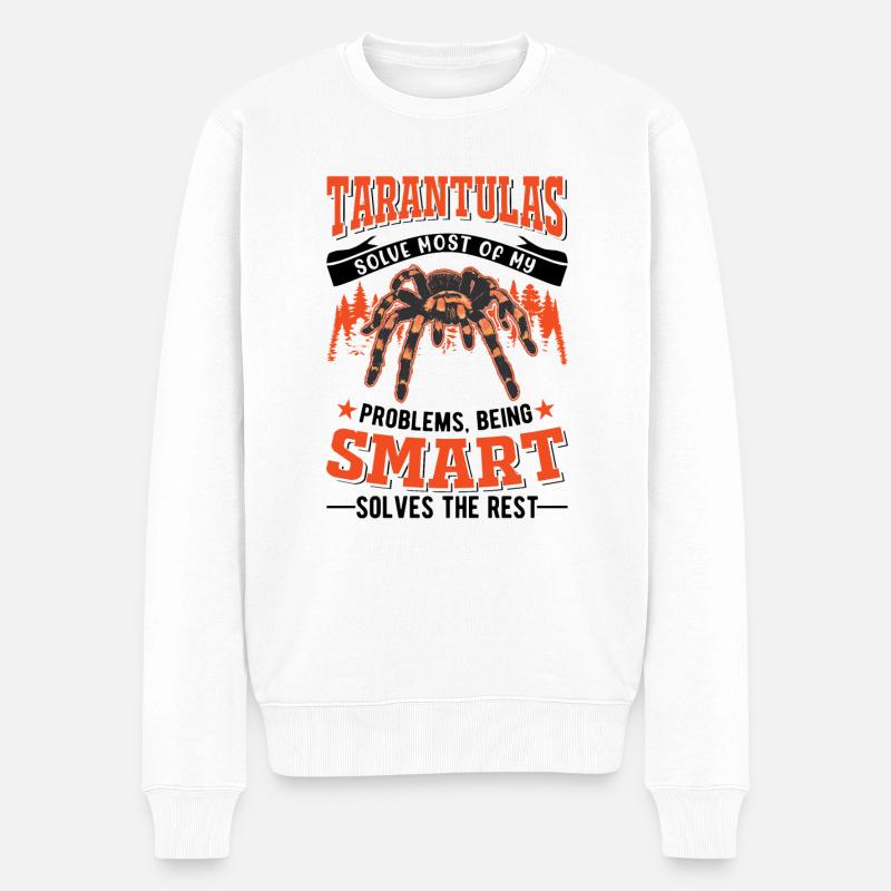Tarantel Spinne Tarantula - Männer Premium Bio Pullover - Weiß