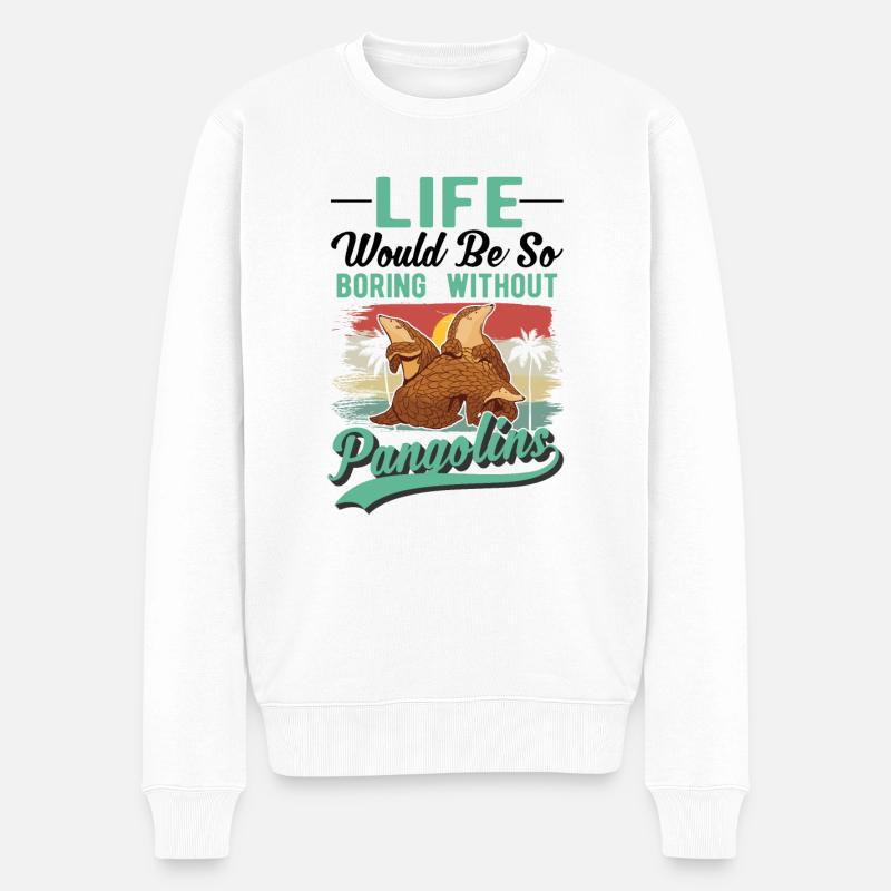 Pangolin Geschenk Schuppentier - Männer Premium Bio Pullover - Weiß