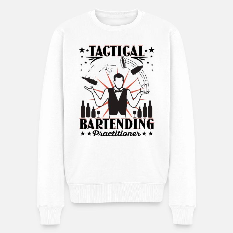 Tactical Bartending Practicioner - Männer Premium Bio Pullover - Weiß