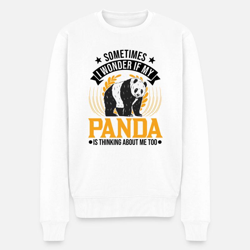 Panda Lover Panda Bear Cadeau - Pull Premium bio Homme - blanc