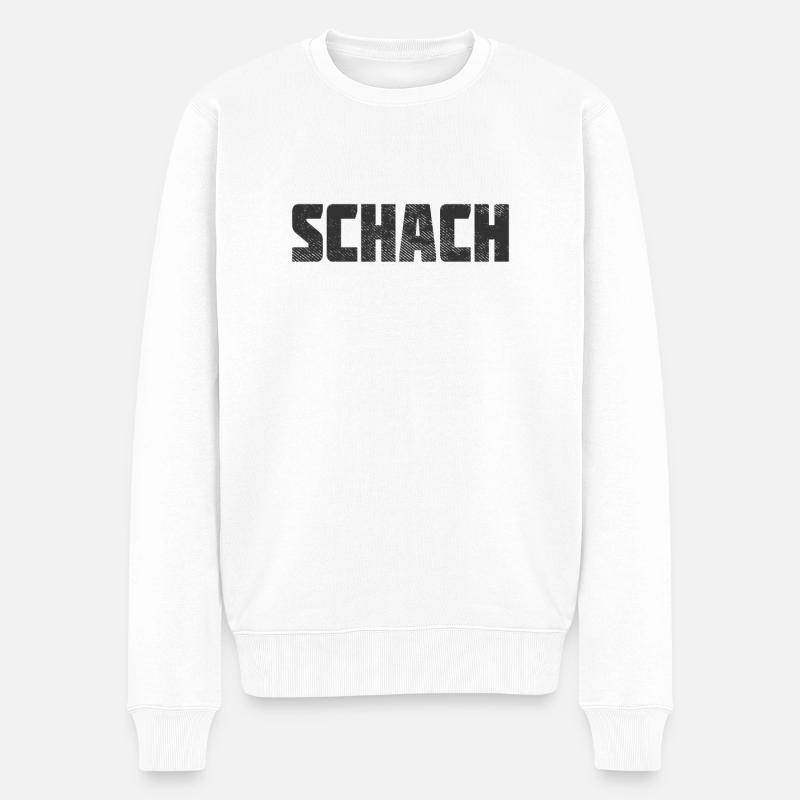 Schach - Männer Premium Bio Pullover - Weiß