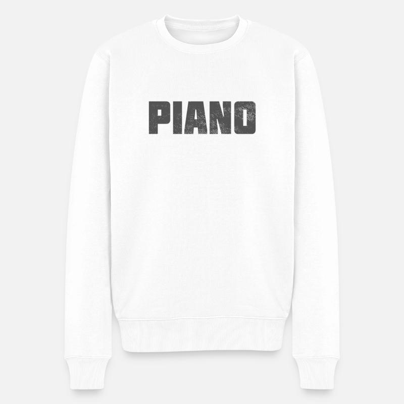 Piano - Pull Premium bio Homme - blanc