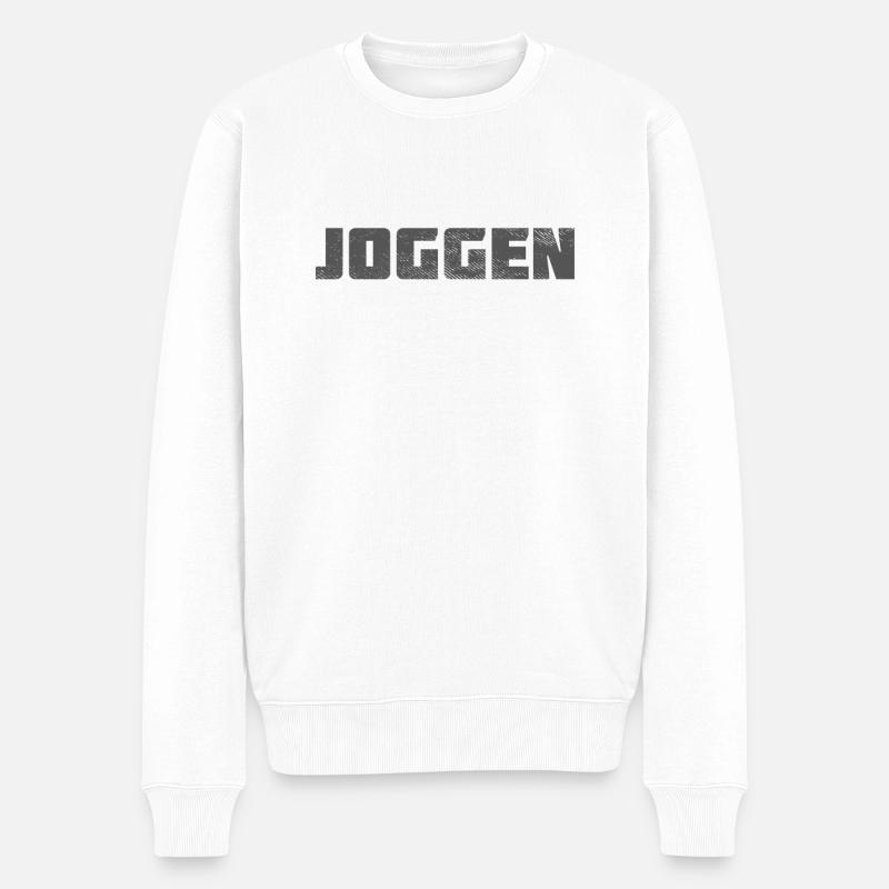 Faire du jogging - Pull Premium bio Homme - blanc