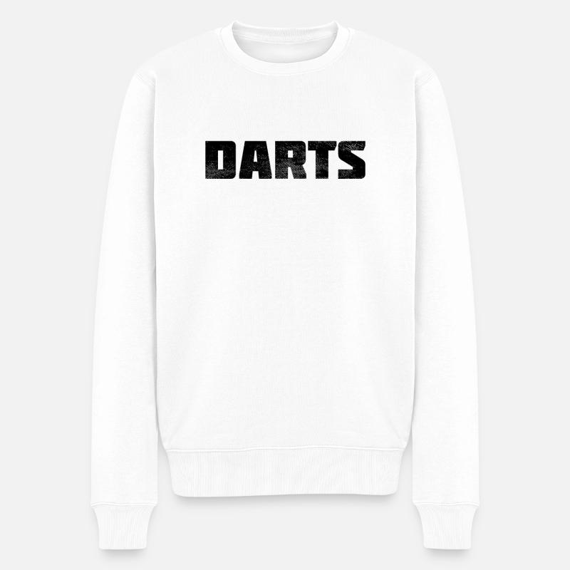 Darts - Männer Premium Bio Pullover - Weiß