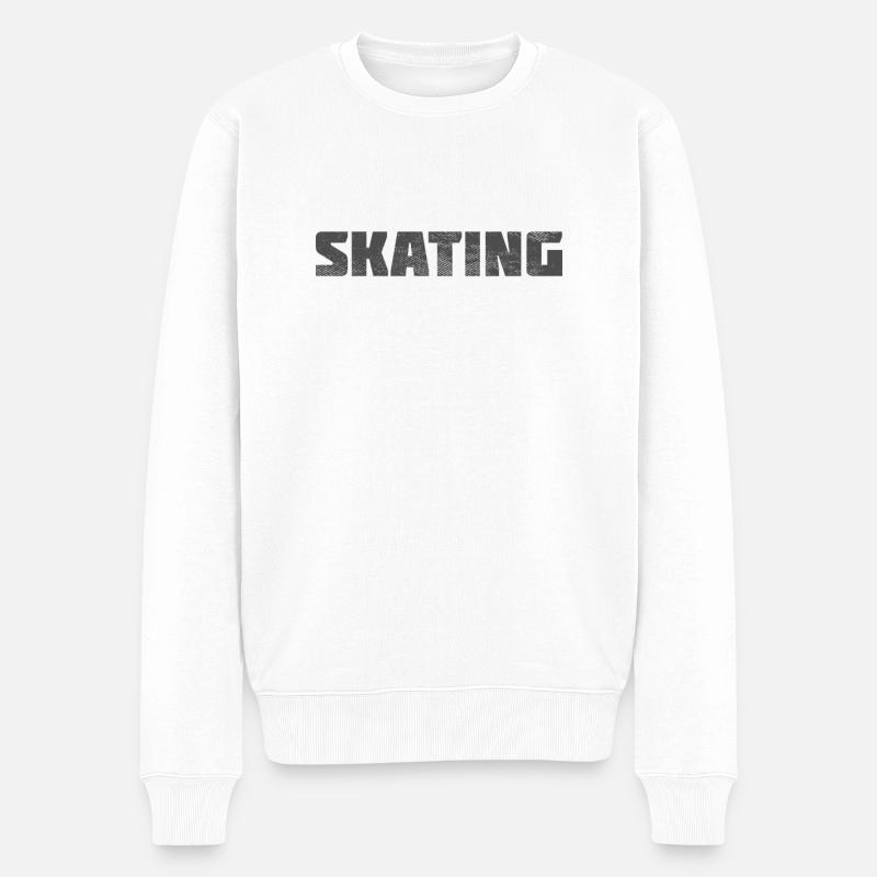Skating - Männer Premium Bio Pullover - Weiß