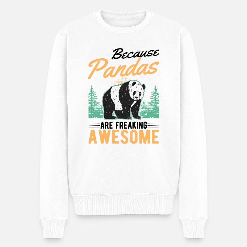 Panda Lover Panda Bear Cadeau - Pull Premium bio Homme - blanc