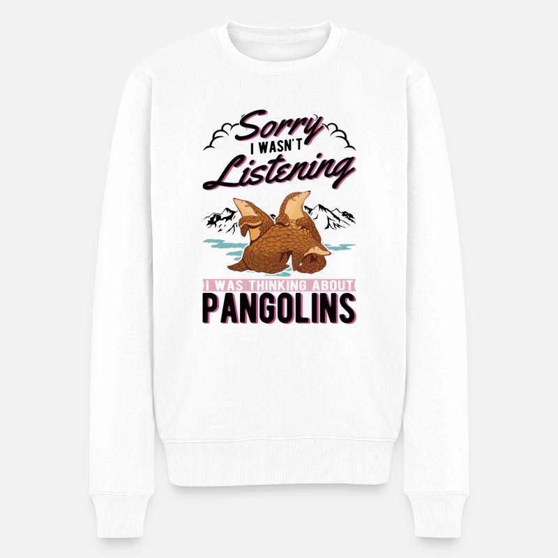 Pangolin Cadeau Pangolin - Pull Premium bio Homme - blanc