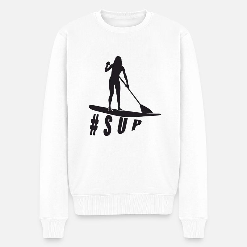SUP - Männer Premium Bio Pullover - Weiß