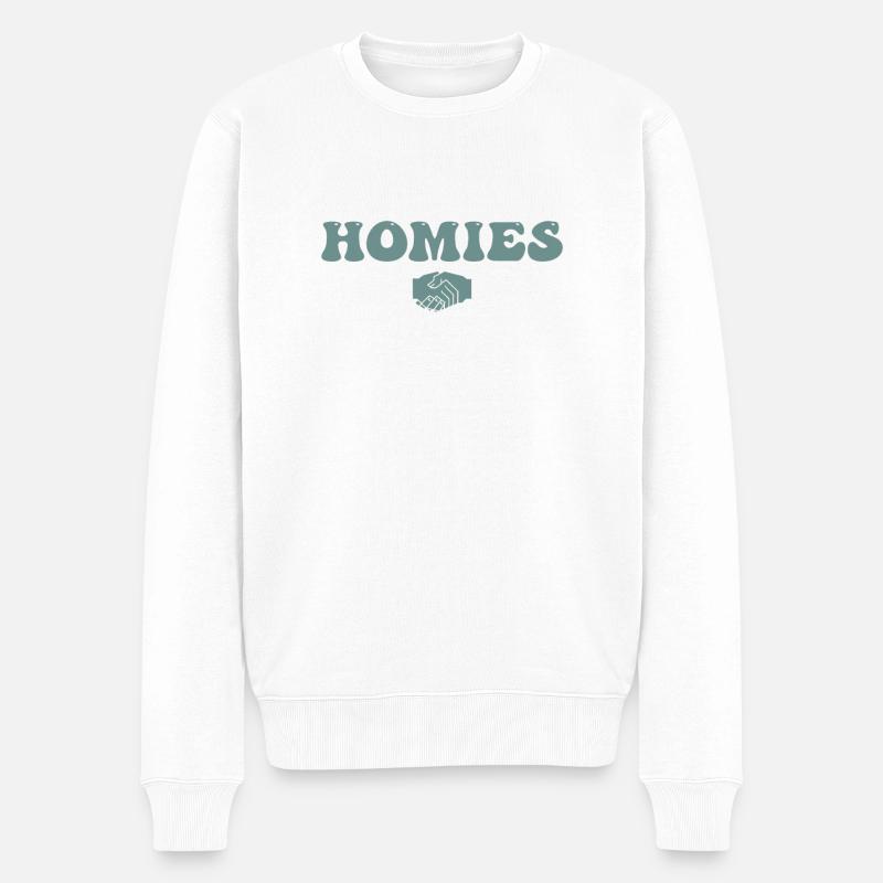 Homies - Pull Premium bio Homme - blanc