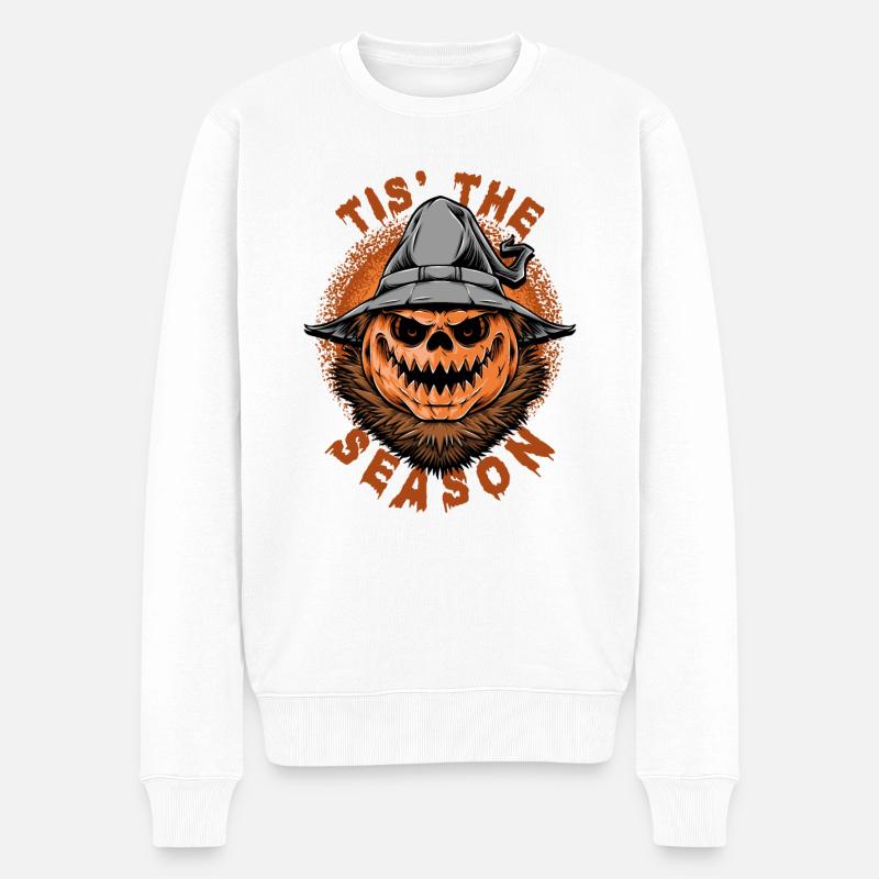 Tis The Season Pumpkin halloween ghost - Pull Premium bio Homme - blanc