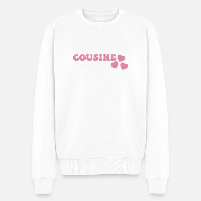 Cousine - Männer Premium Bio Pullover - Weiß