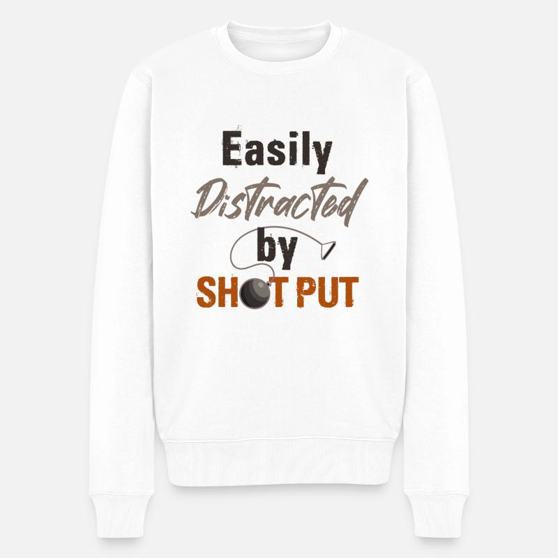 Leichtathletik Leichtathletik Wurf Athlet - Männer Premium Bio Pullover - Weiß