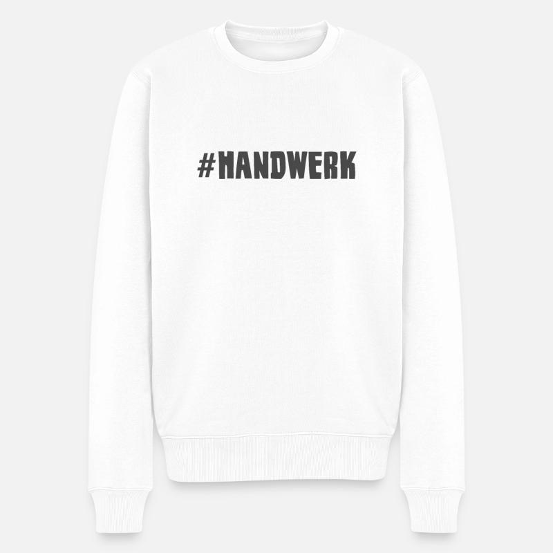 Handwerk - Männer Premium Bio Pullover - Weiß