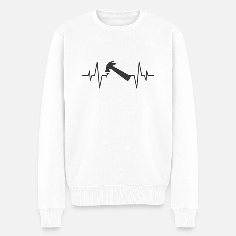 Pulsation de l’outil - Pull Premium bio Homme - blanc