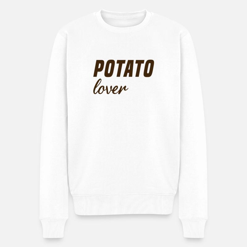 Kartoffel Liebhaber - Männer Premium Bio Pullover - Weiß