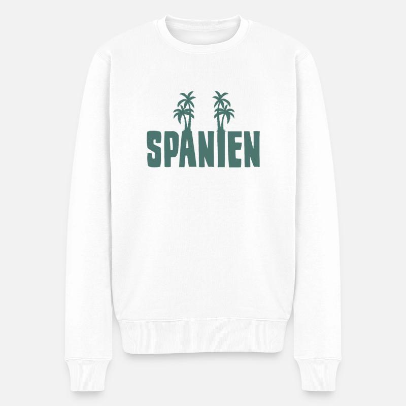 Spanien Urlaub - Männer Premium Bio Pullover - Weiß