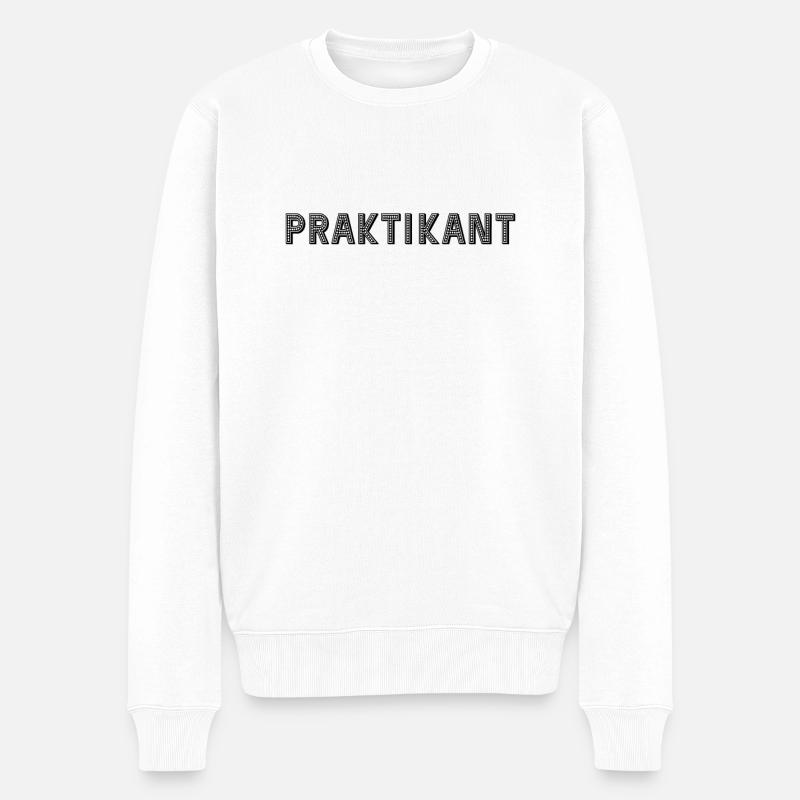 Praktikant - Männer Premium Bio Pullover - Weiß