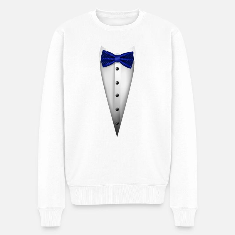Conception de smoking avec nœud papillon pour les mariages et - Pull Premium bio Homme - blanc