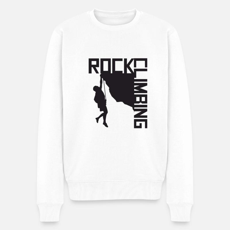 Rock Climbing - Männer Premium Bio Pullover - Weiß