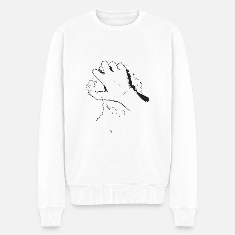 Rock Climbing - Männer Premium Bio Pullover - Weiß
