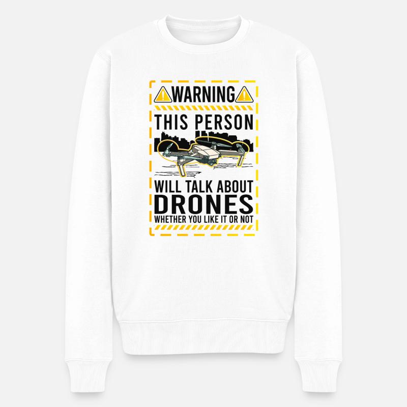 Drone Drone Pilot Quadcopter - Pull Premium bio Homme - blanc
