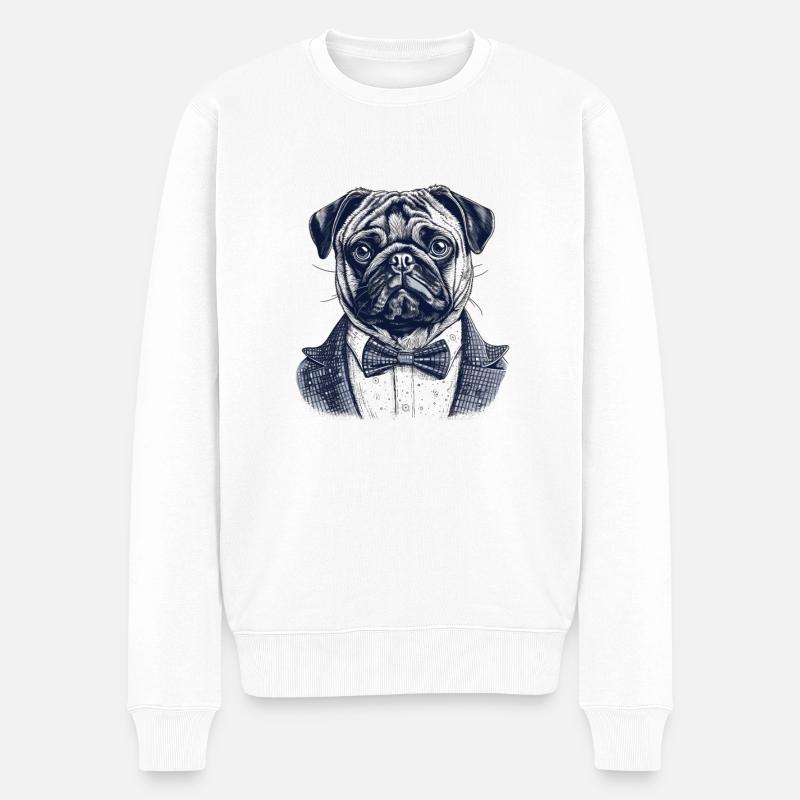 Carlin en costume - Pull Premium bio Homme - blanc