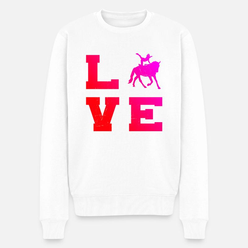 Acrobaties à cheval - Pull Premium bio Homme - blanc
