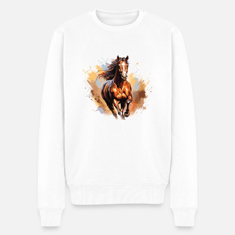 Wild Western Southern Ride - Männer Premium Bio Pullover - Weiß