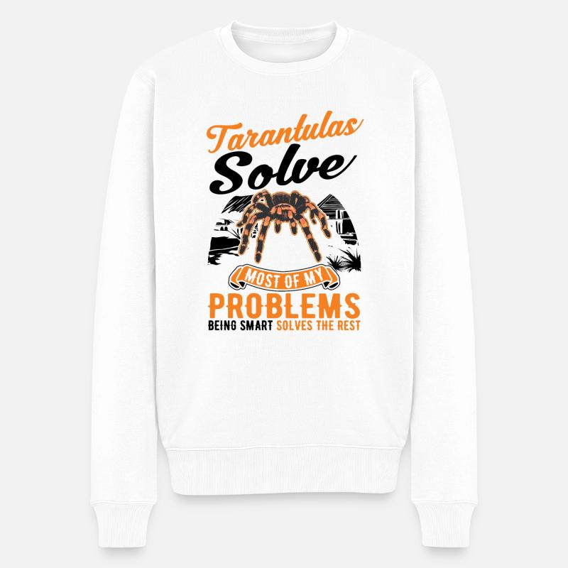 Tarantel Spinne Tarantula - Männer Premium Bio Pullover - Weiß