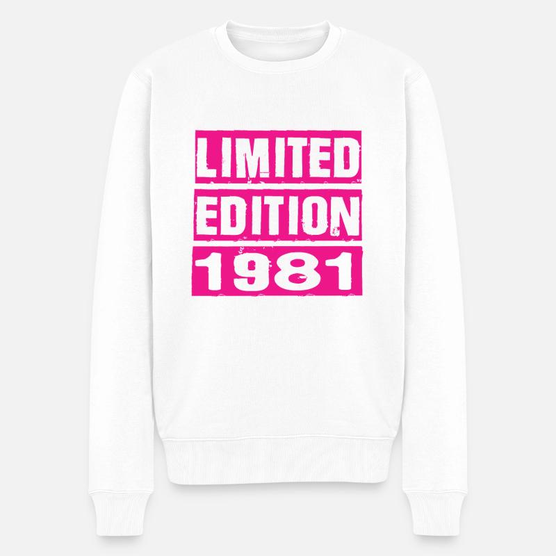 Limited Edition 1981 - Männer Premium Bio Pullover - Weiß