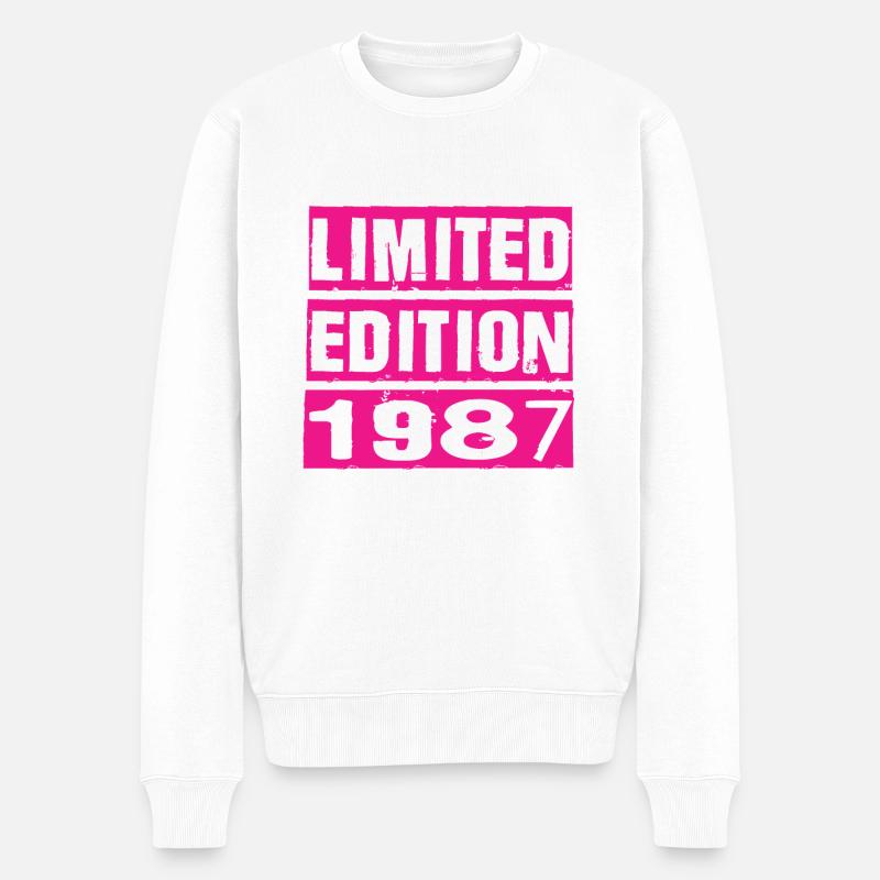 Limited Edition 1987 - Männer Premium Bio Pullover - Weiß