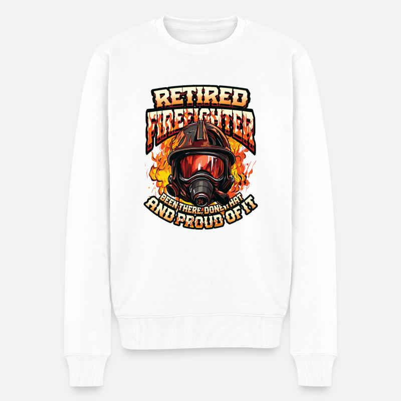 Pompier à la retraite - Pull Premium bio Homme - blanc