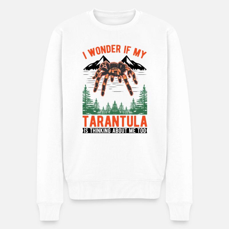 Tarantel Spinne Tarantula - Männer Premium Bio Pullover - Weiß
